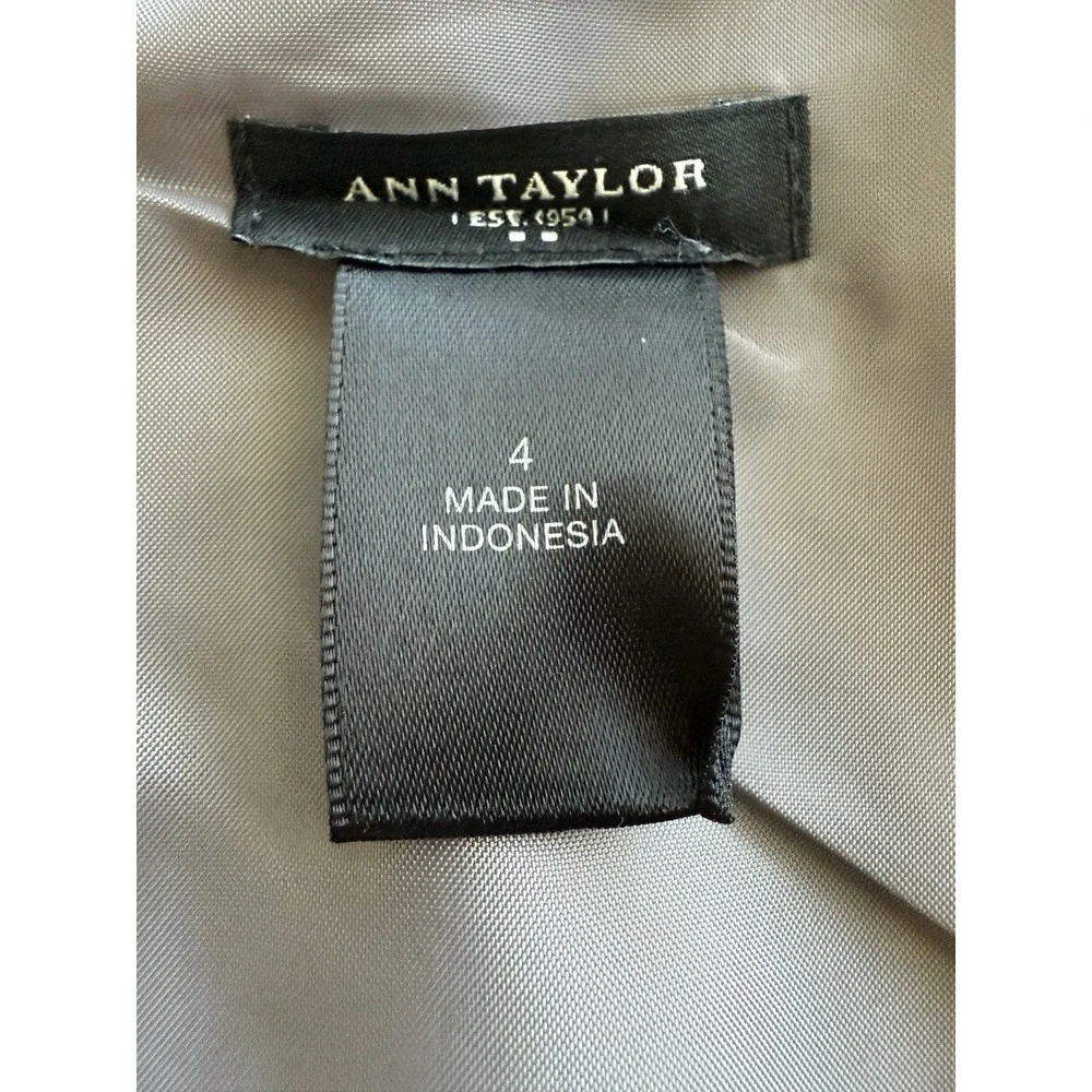 Ann Taylor Women's 4 Polka Dot Bold Mod Sleeveless Sheath Dress Black White NWOT - Picture 13 of 13